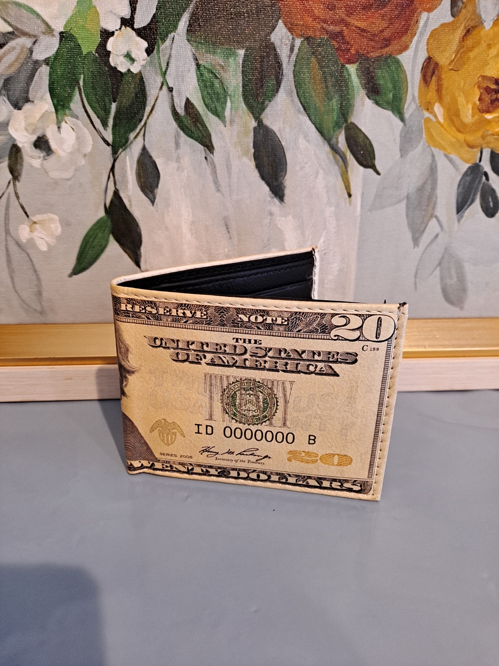 Tems Novelty $20 Print Andrew Jackson Bifold Wallet Faux Leather Flip ID